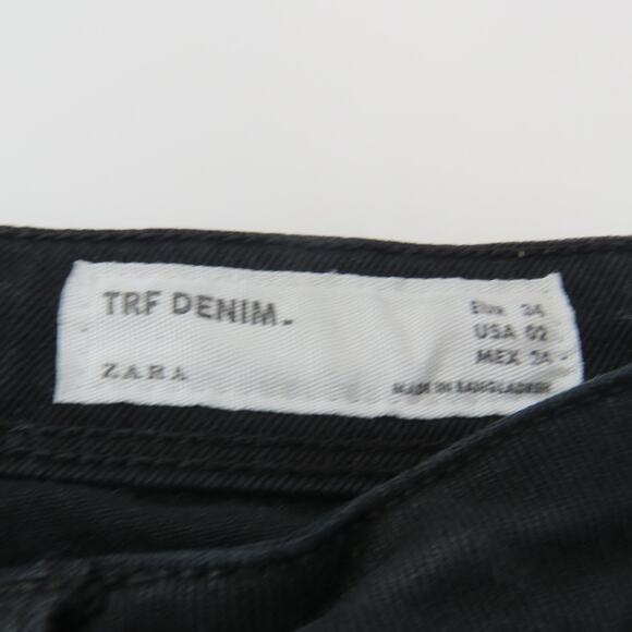 Zara Trafaluc Black Skinny High Rise Jeans Size 2 - Picture 5 of 10
